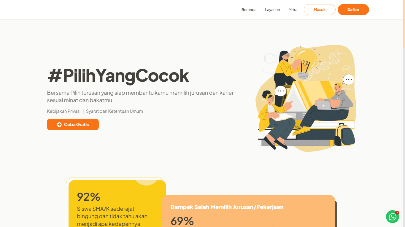 Pilih Jurusan Screenshot 1