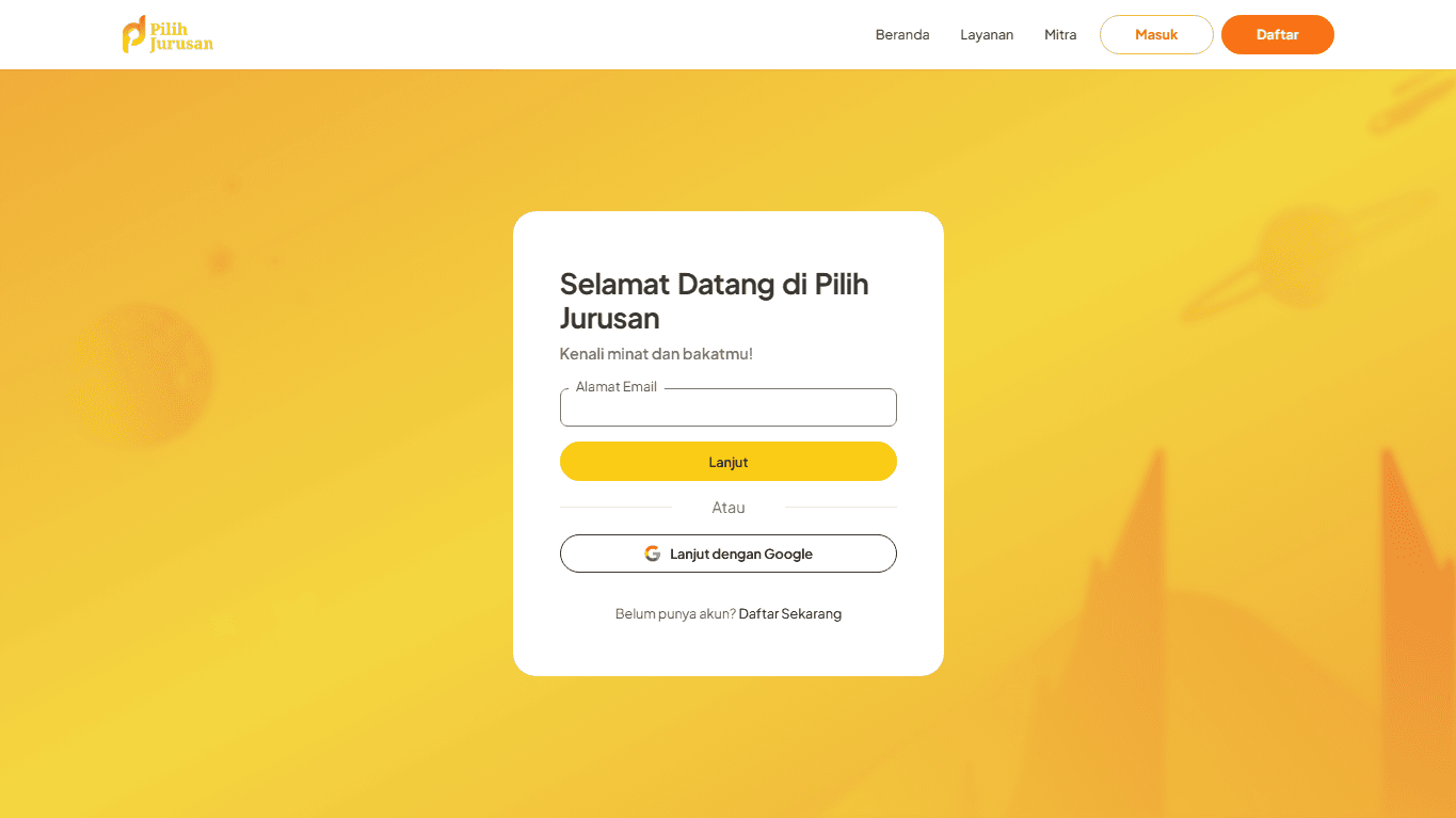 Pilih Jurusan Screenshot 2